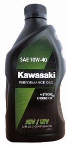 Kawasaki Масло мотор 4Т Performance Oils 4-Stroke Engine Oil ATV/UTV SAE 10W-40 (0,946л)