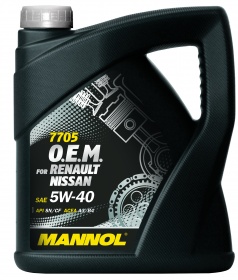 Mannol масло мотор синт O.E.M. for Renault Nissan 5W40 (4л)