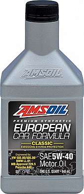 Моторное масло AMSOIL European Car Formula SAE 5W-40 Classic ESP Synthetic Motor Oil (0,946л)