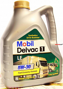 Mobil Delvac 1 LE 5W-30 масло мотор. (4л)
