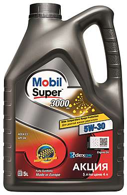 Моторное масло Mobil Super 3000 XE 5W-30, 5 л