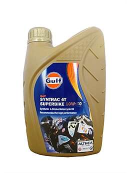 Gulf Масло мото для 4-Такт двигателей GULF Syntrac 4T superbike SAE 10W-50 (1л)