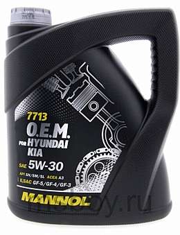 Mannol масло мотор синт O.E.M. for Hyundai Kia 5W30 (4л)