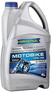 RAVENOL Моторное масло Motobike 4-T Ester 10W-40 (4л) new
