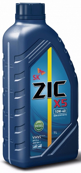 ZIC масло моторное п/синт 10W40 X5 DIESEL  (1л)