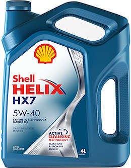 Shell Масло мотор синт Helix HX7 5W40 (4л)