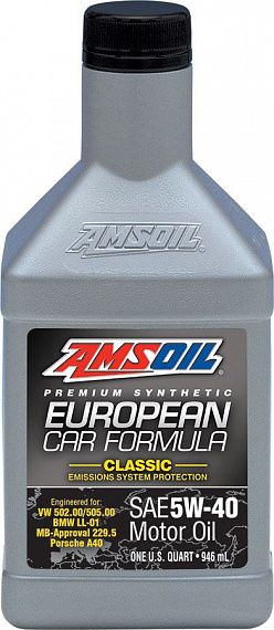 Моторное масло AMSOIL European Car Formula SAE 5W-40 Classic ESP Synthetic Motor Oil (0,946л)