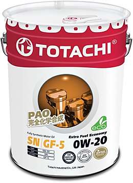 TOTACHI   Extra Fuel  Fully Synthetic  SN     0W-20     20л