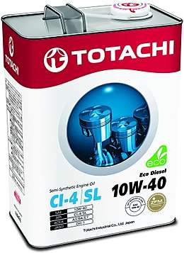 TOTACHI  Eco  Diesel  Semi-Synthetic  CI-4/SL   10W-40      4л
